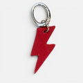 Red Lightning Bolt Leather Charm