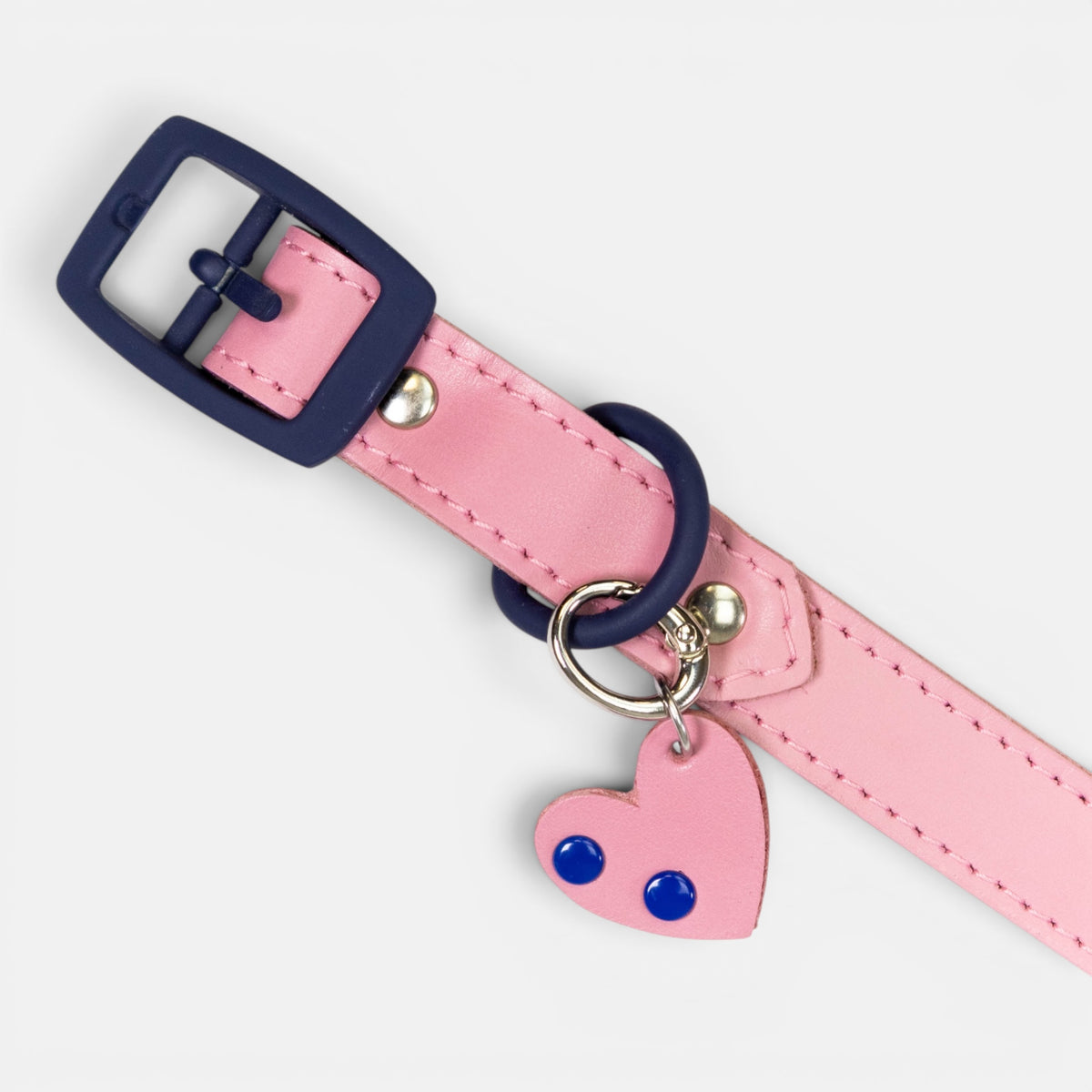Pink Heart Leather Charm