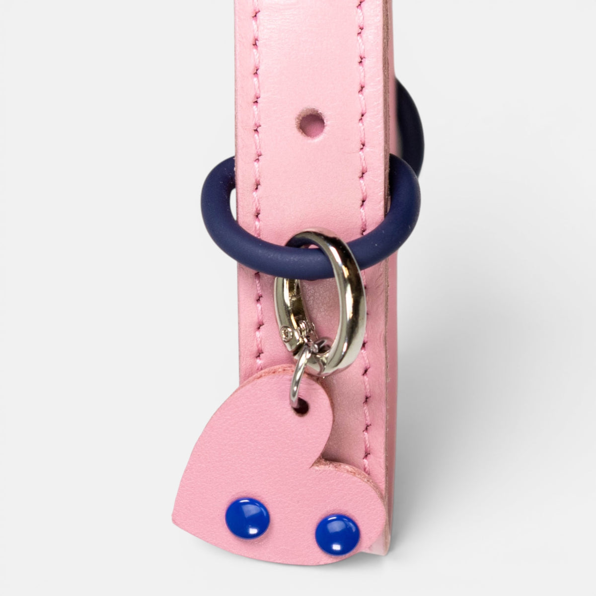 Pink Heart Leather Charm