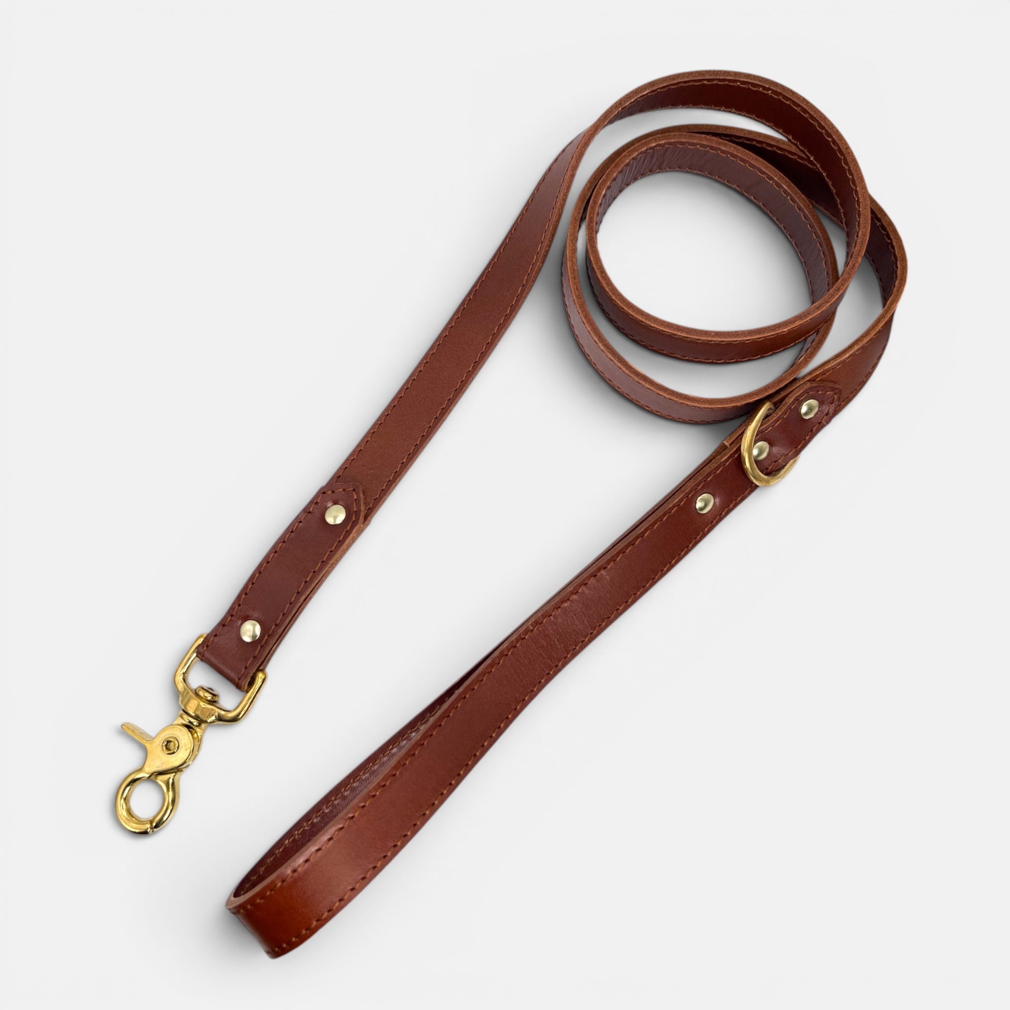 Mocha Leather Dog Lead
