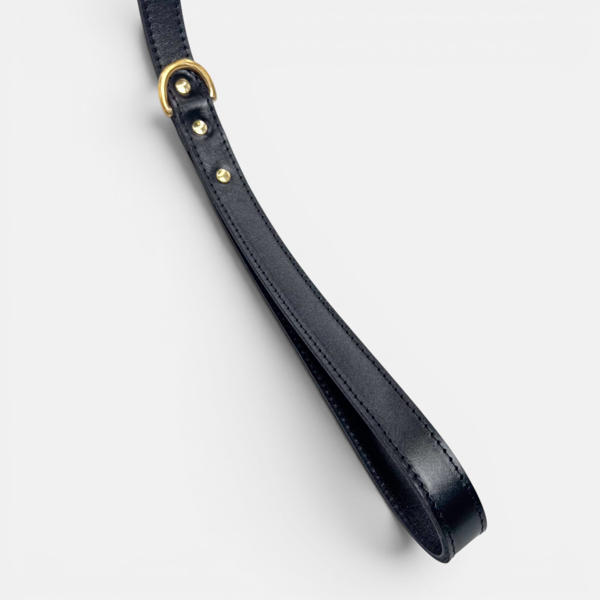 Black Leather Dog Lead