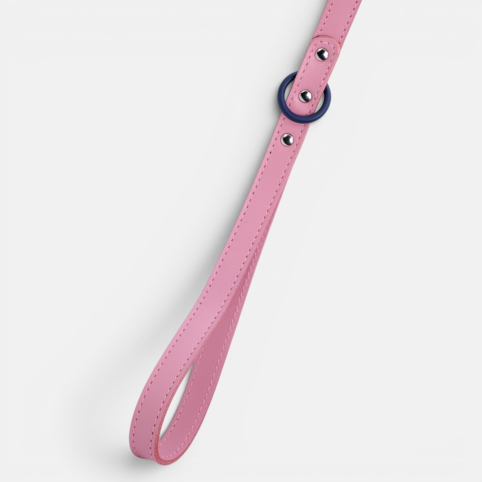 Pink Leather Dog Lead