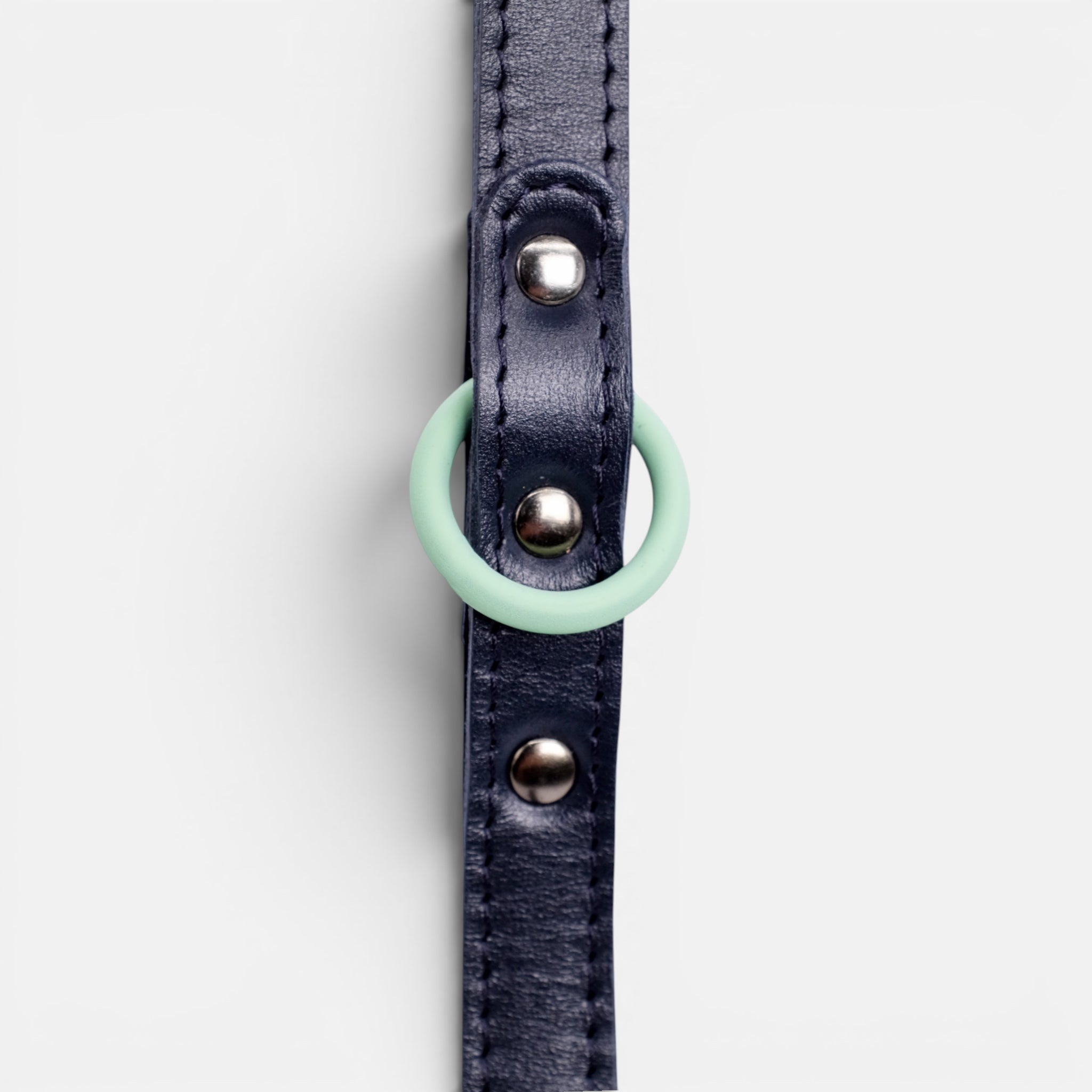 Navy Leather Dog Lead