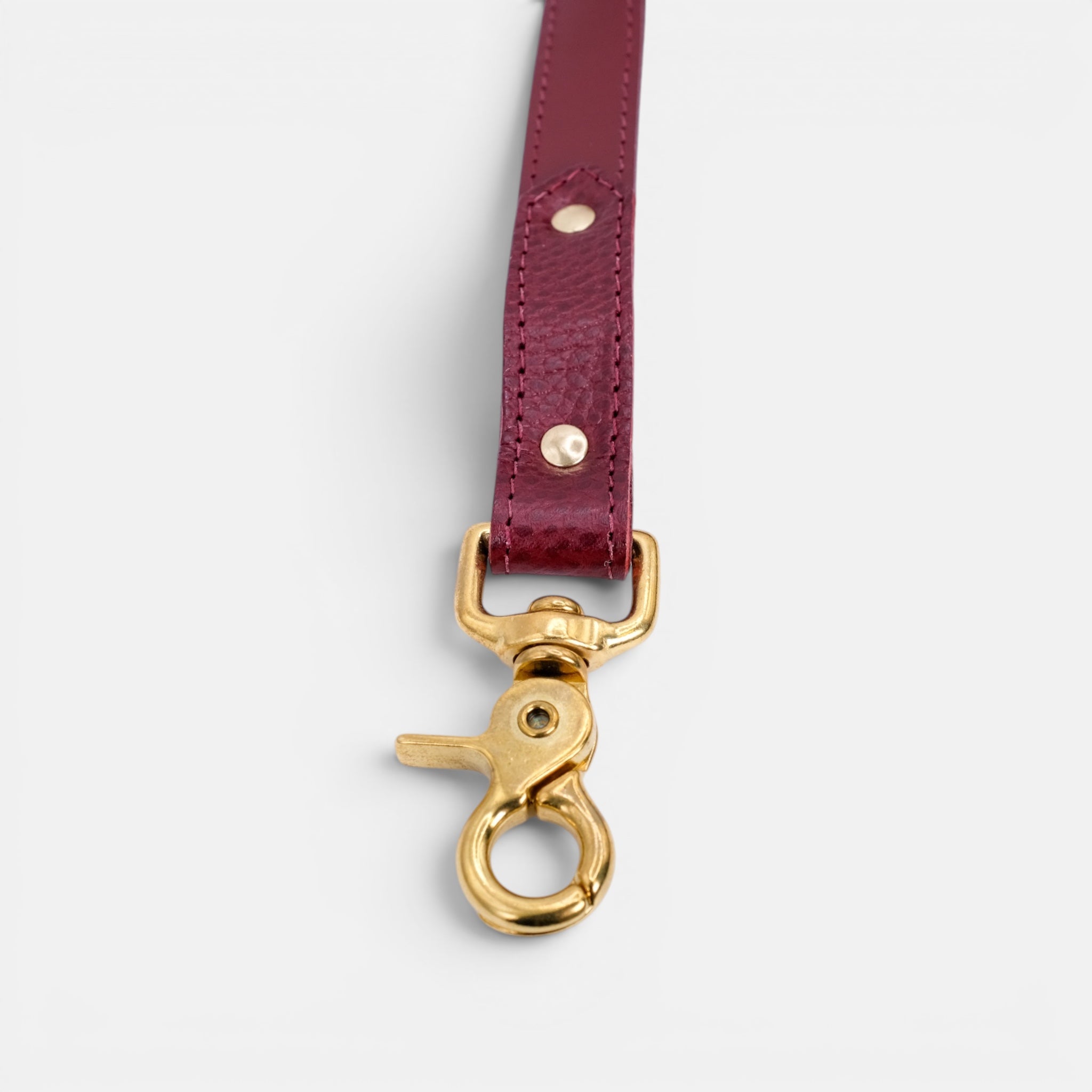Burgundy Leather Dog Lead