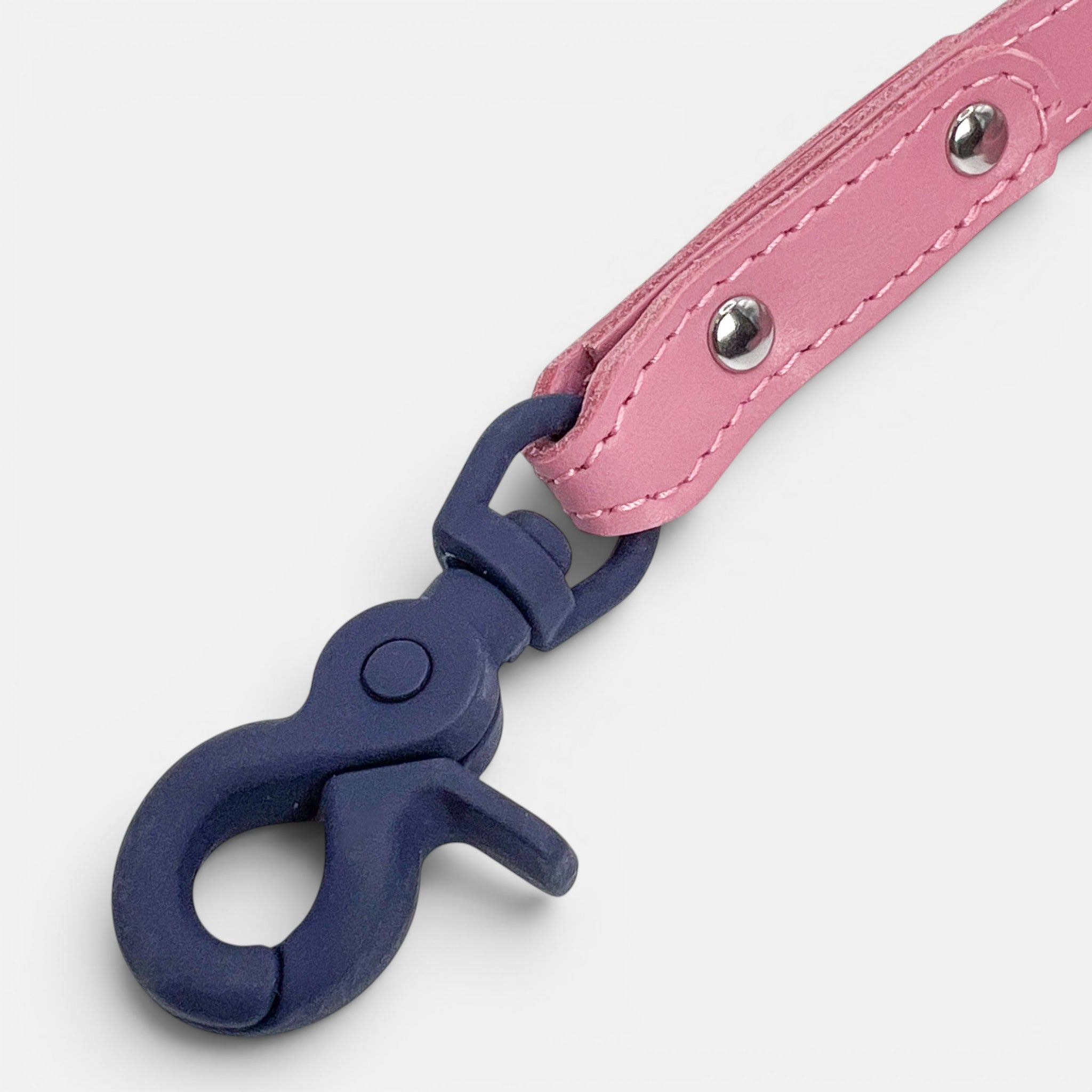 Pink Leather Dog Lead