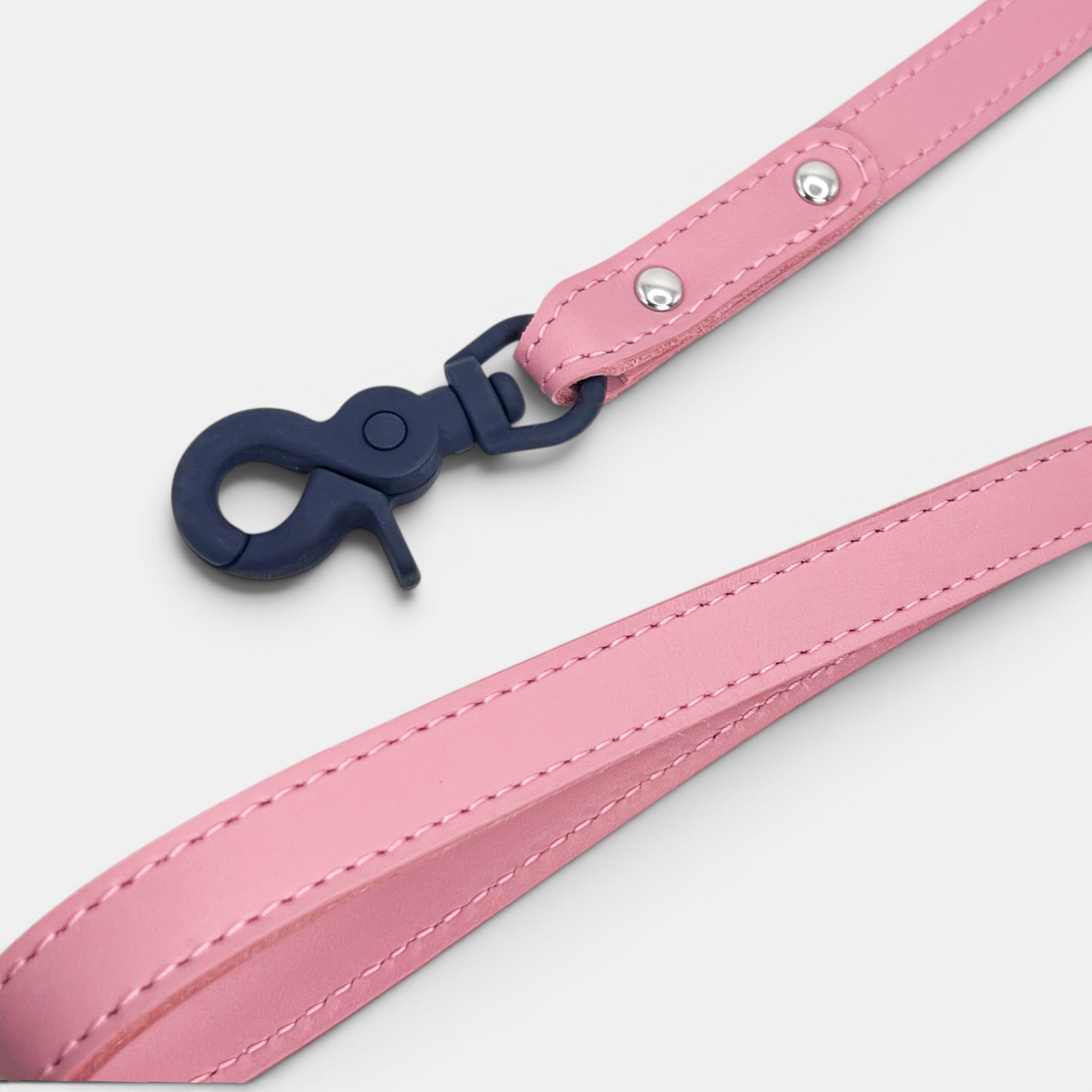 Pink Leather Dog Lead
